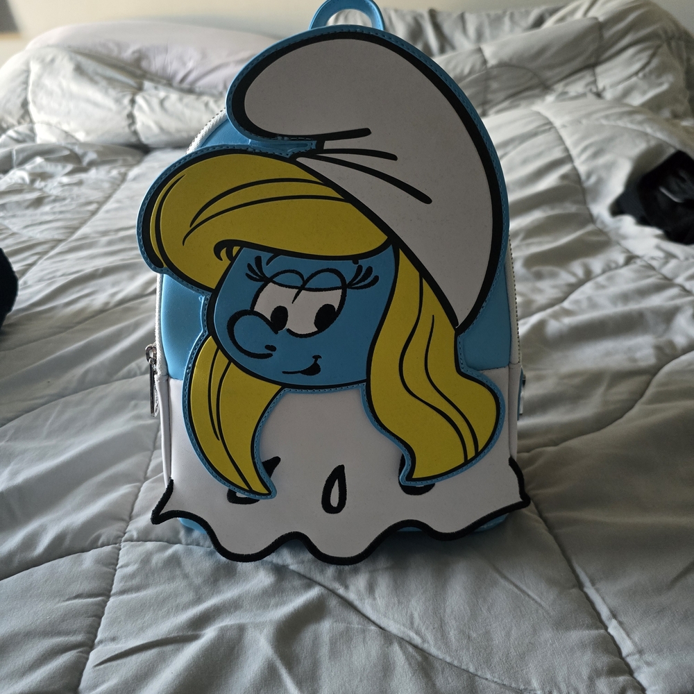 Loungefly Blue and White Smurfette Backpack